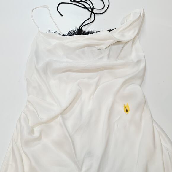 L'Academie Azaria Midi Dress in White & Black - Picture 12 of 12